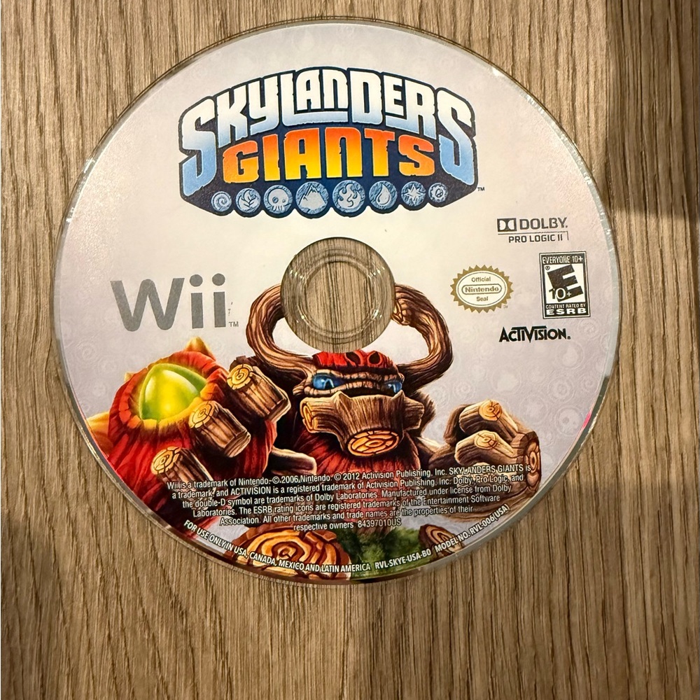 Skylanders Giants Wii Game Disc